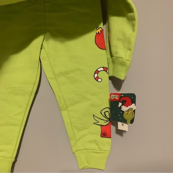 NWT. DR. SEUSS The Grinch Team Grinch Kids Lime Green Set - Picture 4 of 5